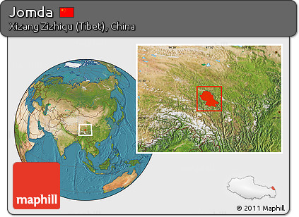 Satellite Location Map of Jomda