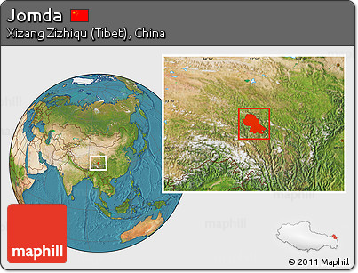 Satellite Location Map of Jomda