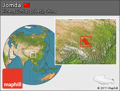 Satellite Location Map of Jomda