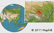 Satellite Location Map of Jomda