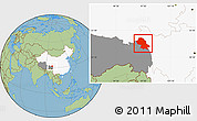 Savanna Style Location Map of Jomda, highlighted country, highlighted parent region
