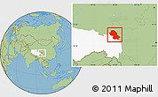 Savanna Style Location Map of Jomda, highlighted parent region