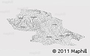 Physical Panoramic Map of Jomda, cropped outside