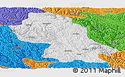 Physical Panoramic Map of Jomda, political outside