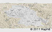 Physical Panoramic Map of Jomda, shaded relief outside