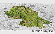 Satellite Panoramic Map of Jomda, physical outside