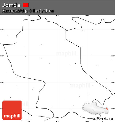 Blank Simple Map of Jomda, no labels