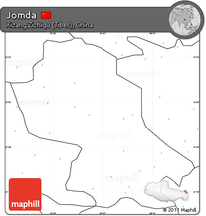 Blank Simple Map of Jomda, no labels