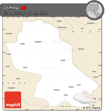 Classic Style Simple Map of Jomda
