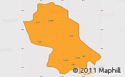 Political Simple Map of Jomda, cropped outside
