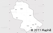 Silver Style Simple Map of Jomda, cropped outside