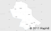 Silver Style Simple Map of Jomda, single color outside