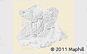 Classic Style 3D Map of Kangmar, single color outside