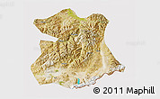 Satellite 3D Map of Kangmar, cropped outside