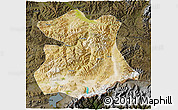 Satellite 3D Map of Kangmar, darken