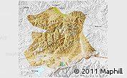 Satellite 3D Map of Kangmar, physical outside