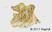 Satellite 3D Map of Kangmar, single color outside