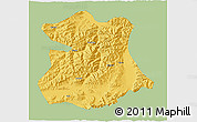 Savanna Style 3D Map of Kangmar, single color outside
