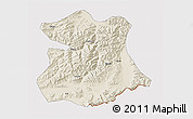 Shaded Relief 3D Map of Kangmar, cropped outside
