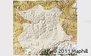 Shaded Relief 3D Map of Kangmar, satellite outside
