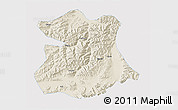 Shaded Relief 3D Map of Kangmar, single color outside