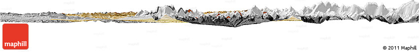 Satellite Horizon Map of Kangmar, desaturated