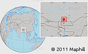 Gray Location Map of Kangmar