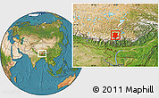 Satellite Location Map of Kangmar