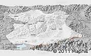 Gray Panoramic Map of Kangmar