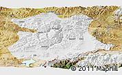Physical Panoramic Map of Kangmar, satellite outside