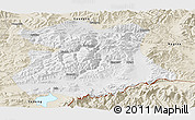Physical Panoramic Map of Kangmar, shaded relief outside