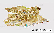 Satellite Panoramic Map of Kangmar, cropped outside