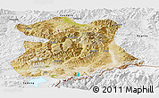 Satellite Panoramic Map of Kangmar, physical outside