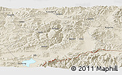 Shaded Relief Panoramic Map of Kangmar