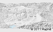 Silver Style Panoramic Map of Kangmar