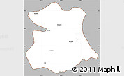 Gray Simple Map of Kangmar, cropped outside