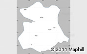 Gray Simple Map of Kangmar, single color outside