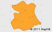 Political Simple Map of Kangmar, cropped outside