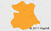 Political Simple Map of Kangmar, single color outside
