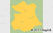 Savanna Style Simple Map of Kangmar, single color outside