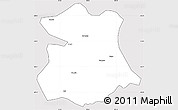 Silver Style Simple Map of Kangmar, cropped outside