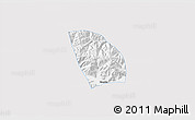 Silver Style 3D Map of Lhasa Shiqu, single color outside