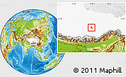 Physical Location Map of Lhasa Shiqu, highlighted parent region