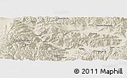 Shaded Relief Panoramic Map of Lhasa Shiqu