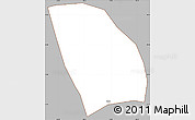 Gray Simple Map of Lhasa Shiqu, cropped outside
