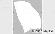 Gray Simple Map of Lhasa Shiqu