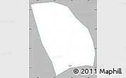 Gray Simple Map of Lhasa Shiqu, single color outside