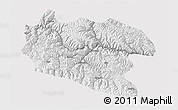 Physical 3D Map of Lhorong, cropped outside