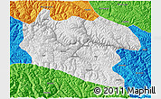 Physical 3D Map of Lhorong, political outside