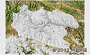 Physical 3D Map of Lhorong, satellite outside